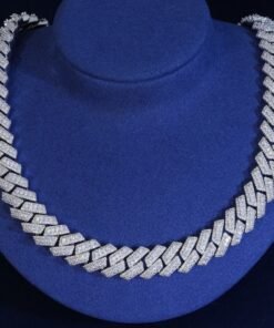 15mm Diamond Layered Cuban Link Chain Extended Clasp