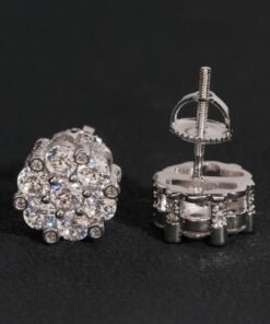 Flower Shape Diamond Earring